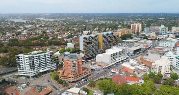 Aerial photo of buildings in Canterbury-Bankstown